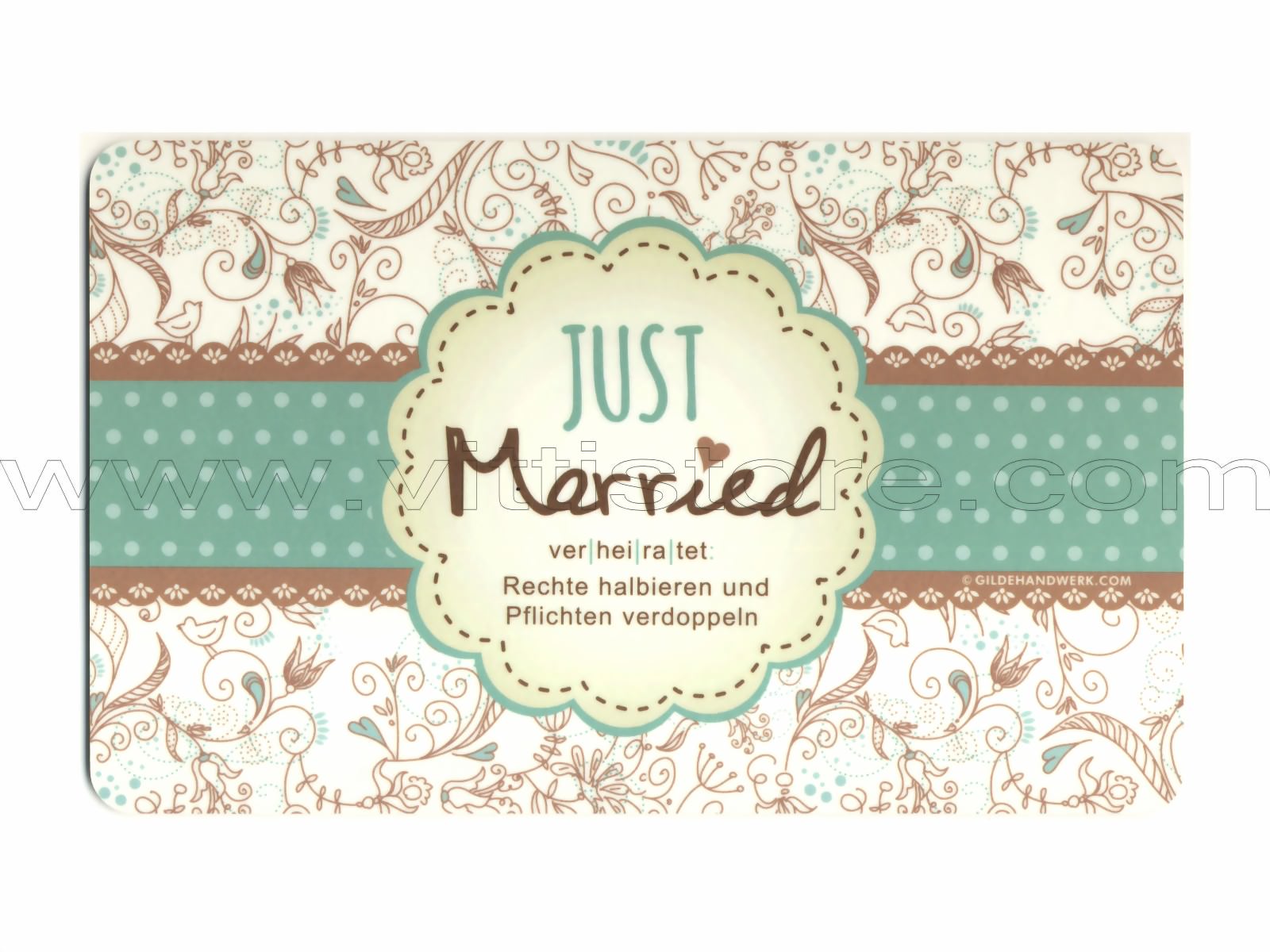 Bild von Frühstücksbrettchen Just Married-verheiratet: