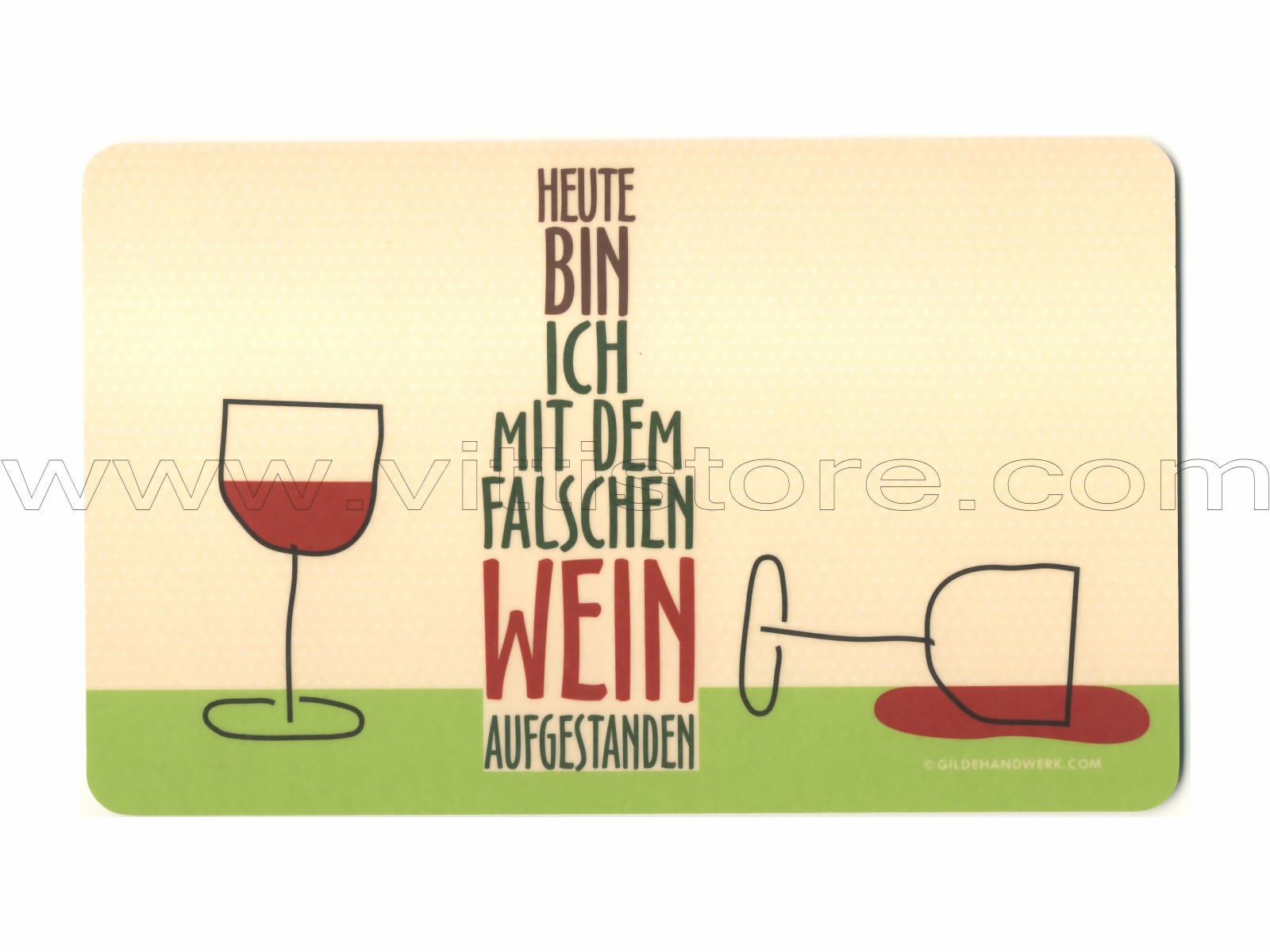 Bild von Frühstücksbrettchen Heute bin ich mit dem falschen Wein aufgestanden